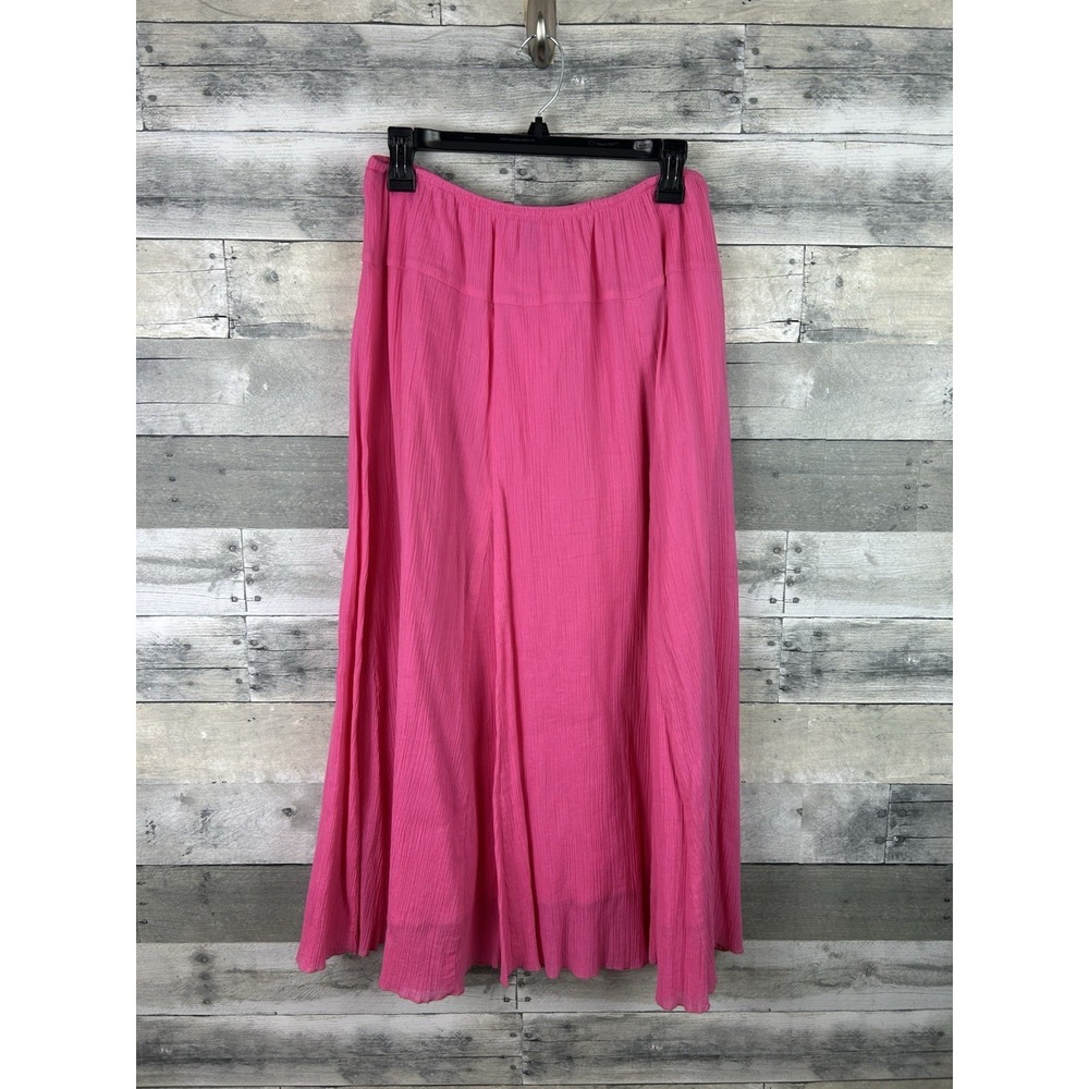 Sapphire Star Women's Pink Cotton Pull On Long Skirt